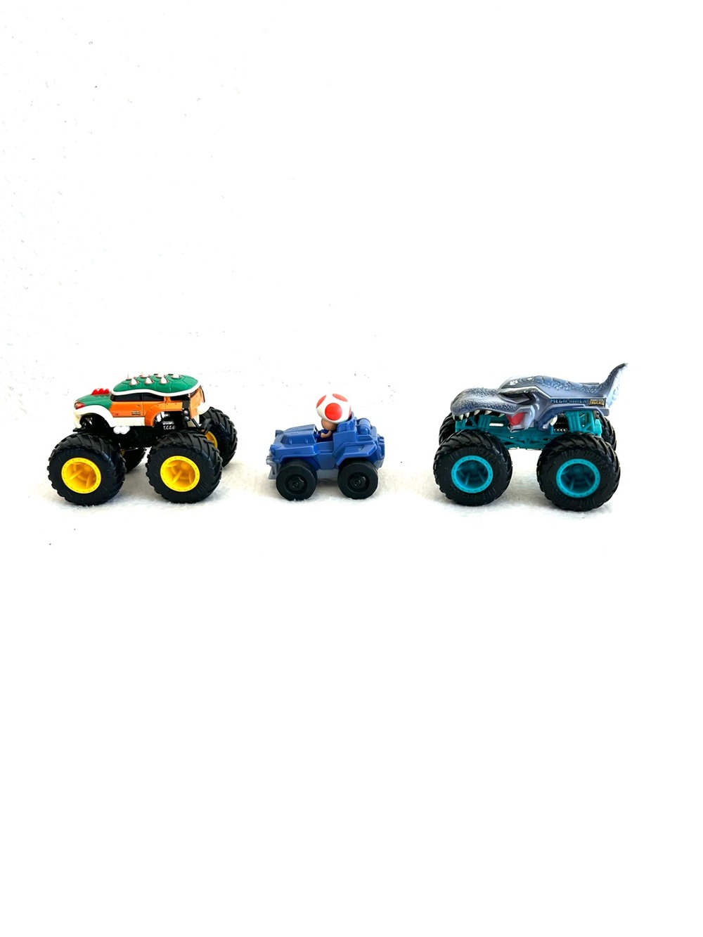 Hot Wheels Monster Truck Mega Wrex Dinosaur T Rex Super Mario Bowser & McDonalds